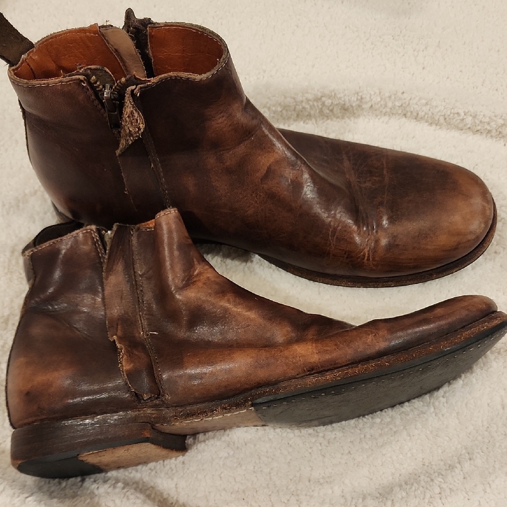 BED|STU Distressed Brown Leather Boots Sz 11.5 - Quality Leather